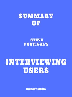 cover image of Summary of Steve Portigal's Interviewing Users
